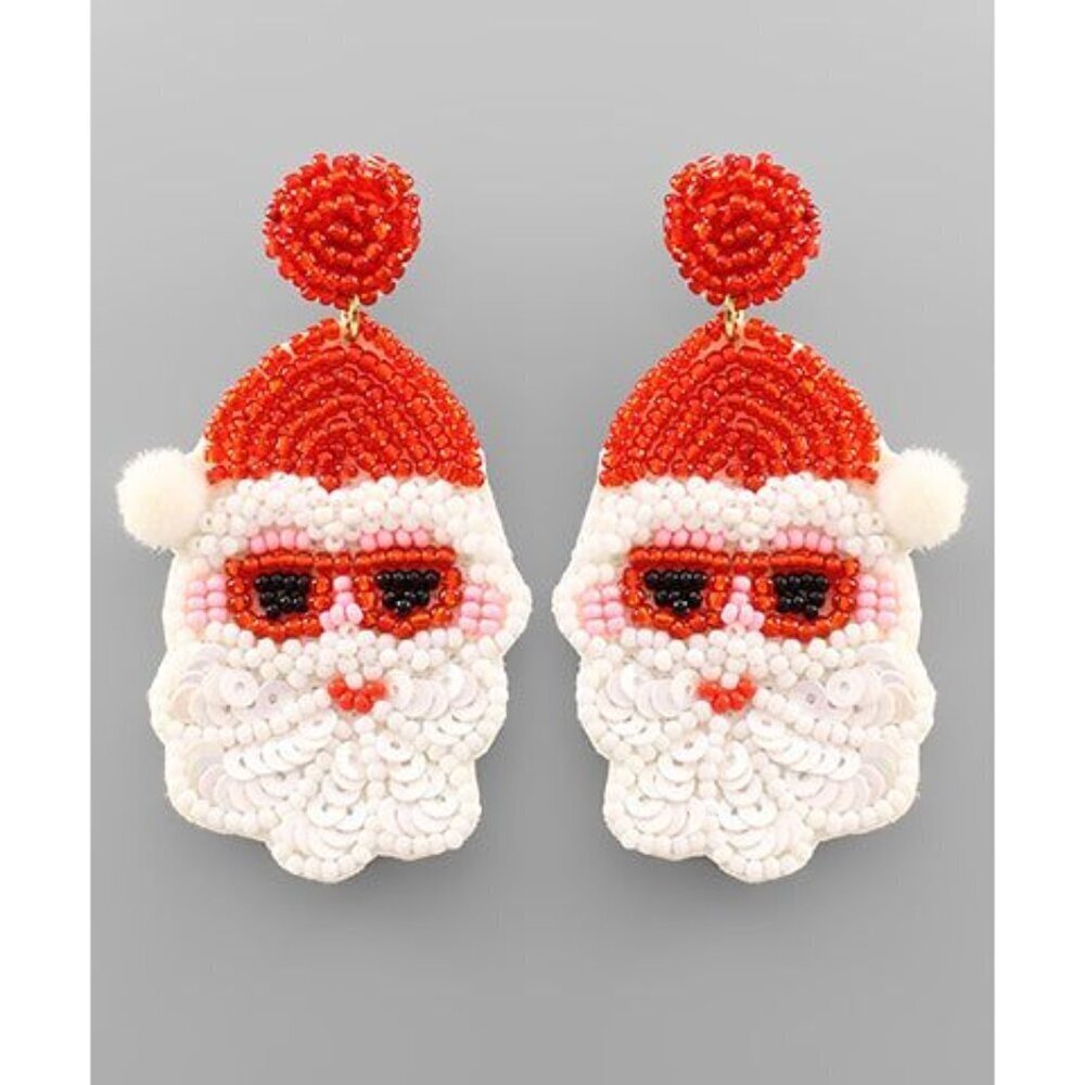 Santa With Sunglasses Earrings